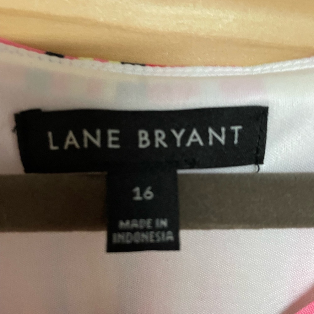 Lane Bryan size 16 Multi Colorful Striped V-neck Long Balloon Sleeve Maxi Dress - Picture 2 of 7